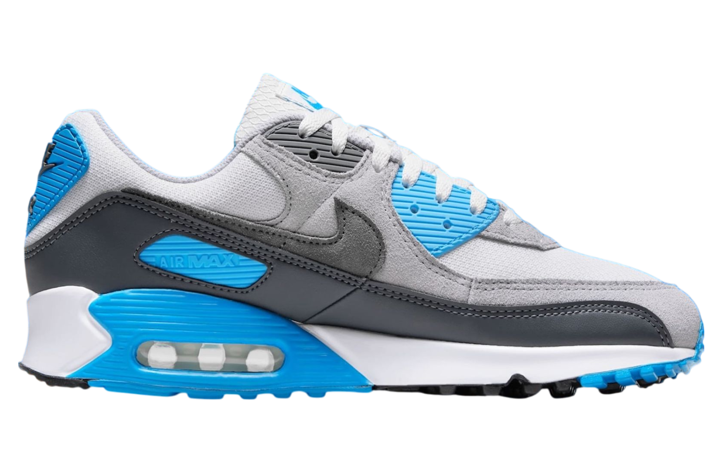 Nikes Air Max 90 Platinum Tint / Blue Lightning