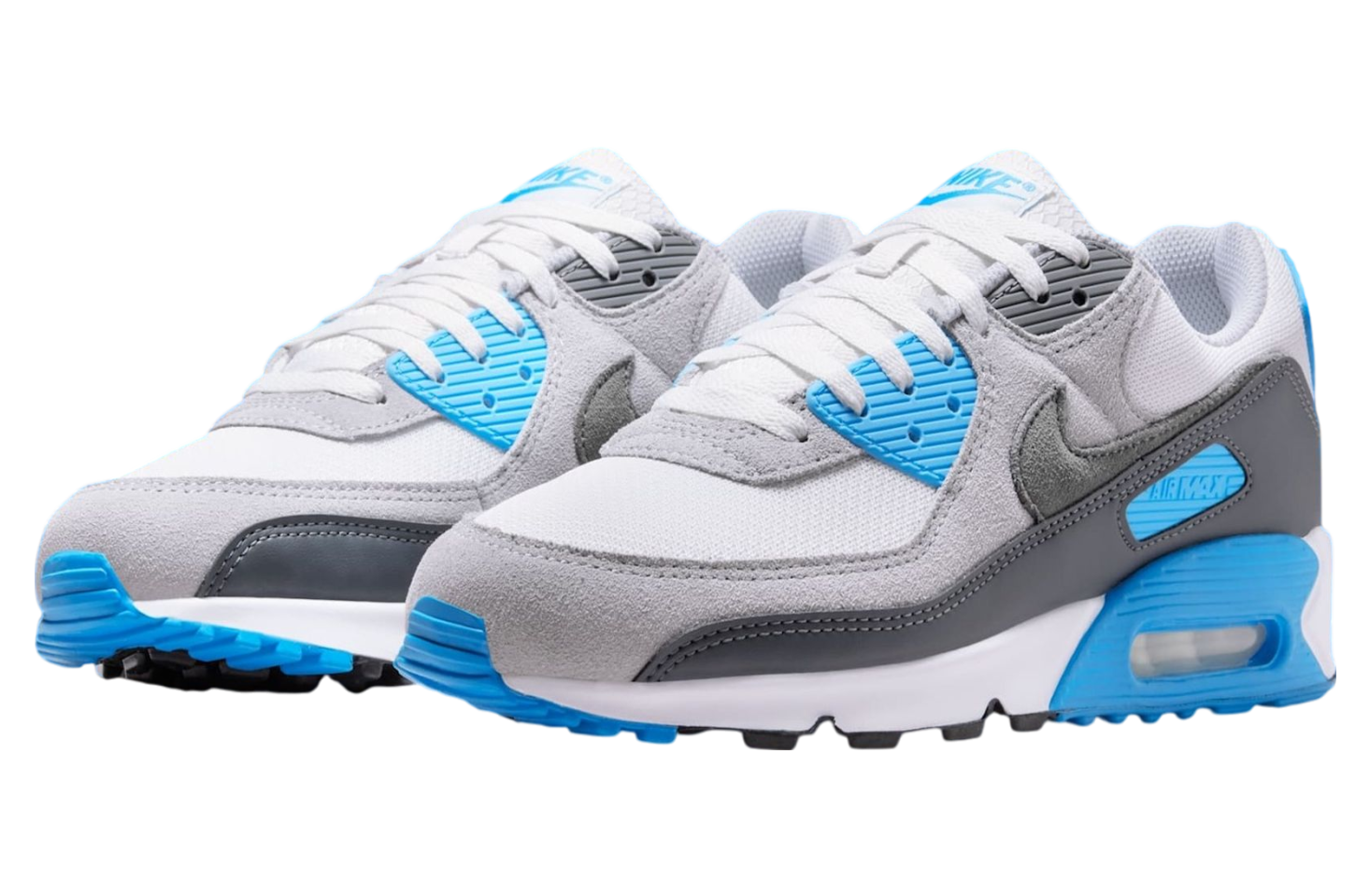 Nikes Air Max 90 Platinum Tint / Blue Lightning
