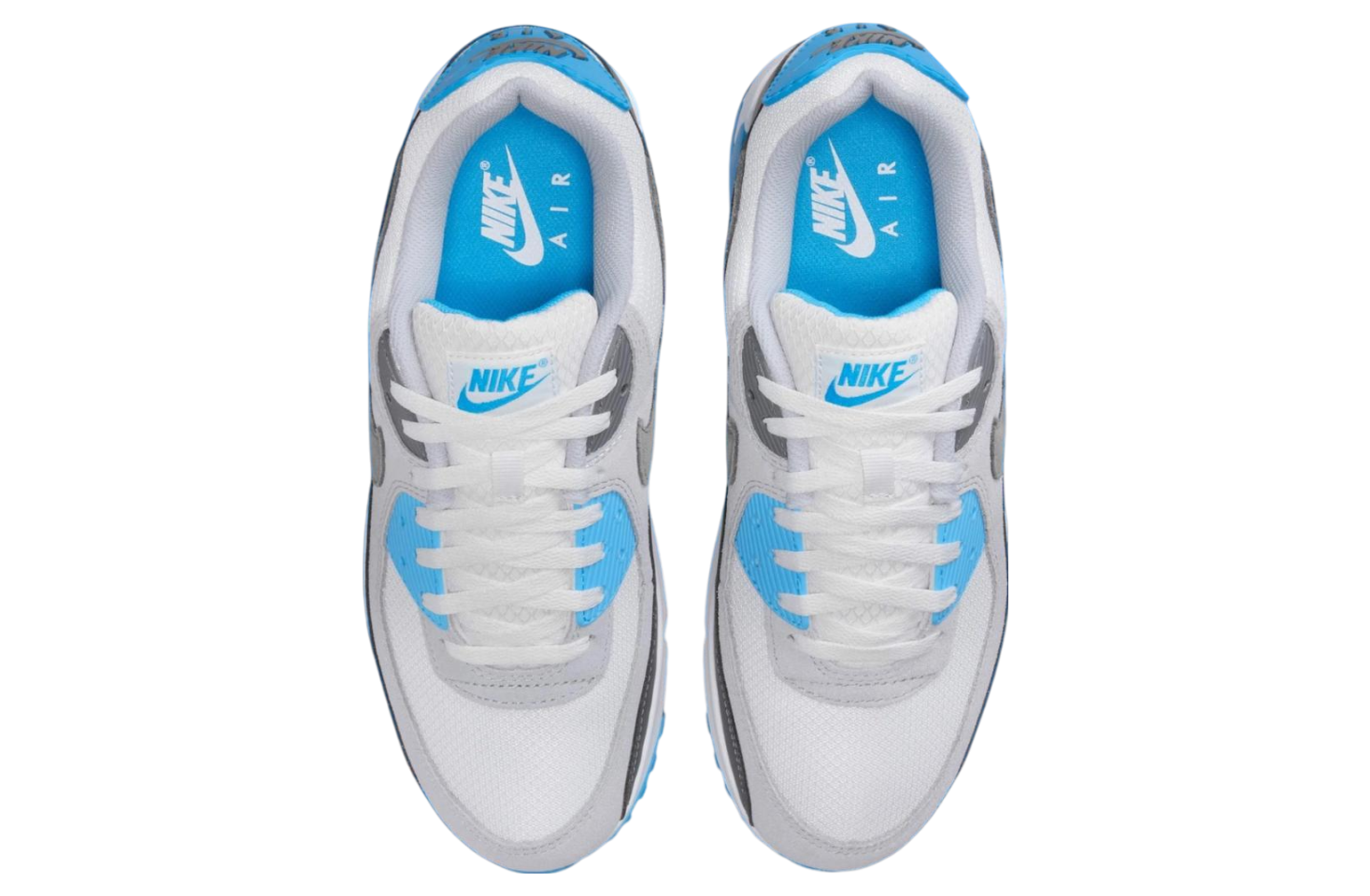 Nikes Air Max 90 Platinum Tint / Blue Lightning