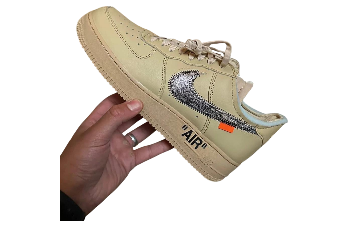 Off-white X Nike Air Force 1 Low Sesame / Silver