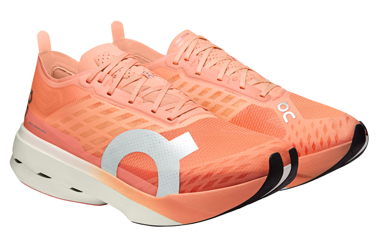 On Cloudboom Strike Sunstone / White