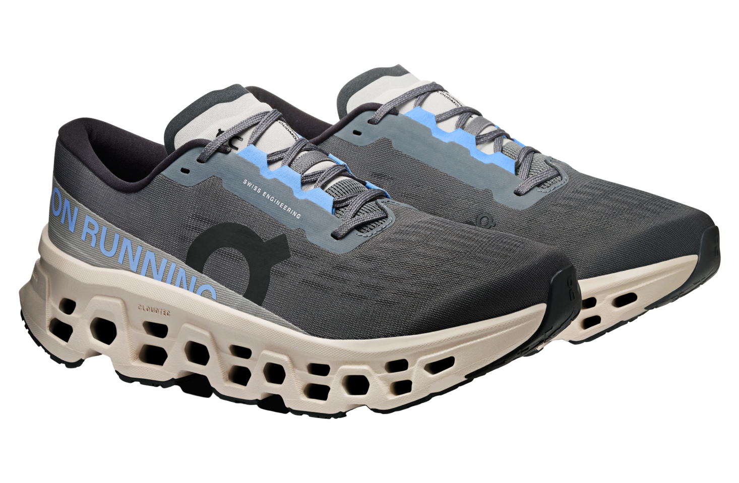 On Cloudmonster 3 Rock / Silver