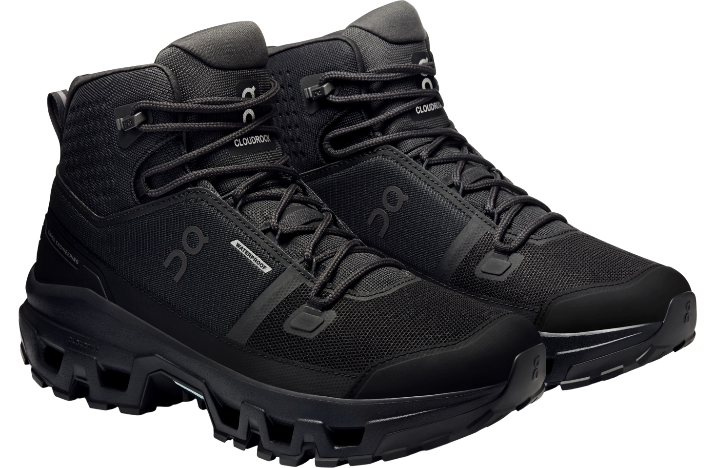 On Cloudrock Mid Waterproof Black