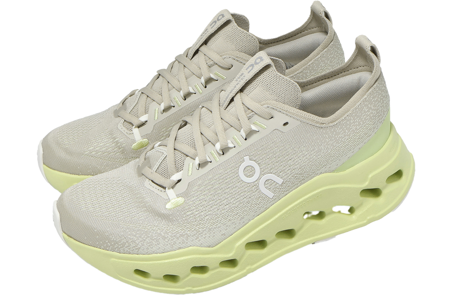 On Cloudsurfer Max Pelican / Limelight