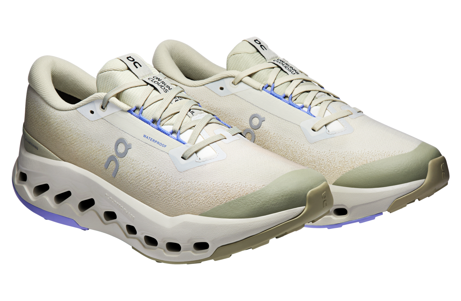 On Cloudsurfer Trail 2 Waterproof Ghost / Chalk