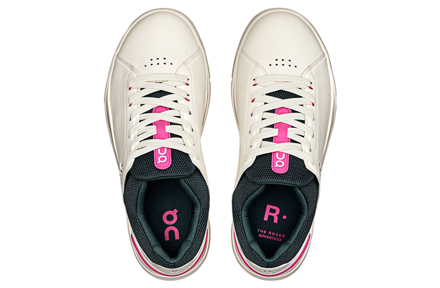 On The Roger Advantage Wmns Ivory / Pink