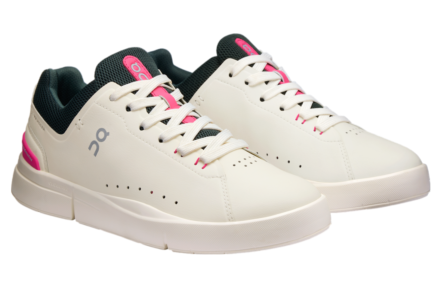 On The Roger Advantage Wmns Ivory / Pink