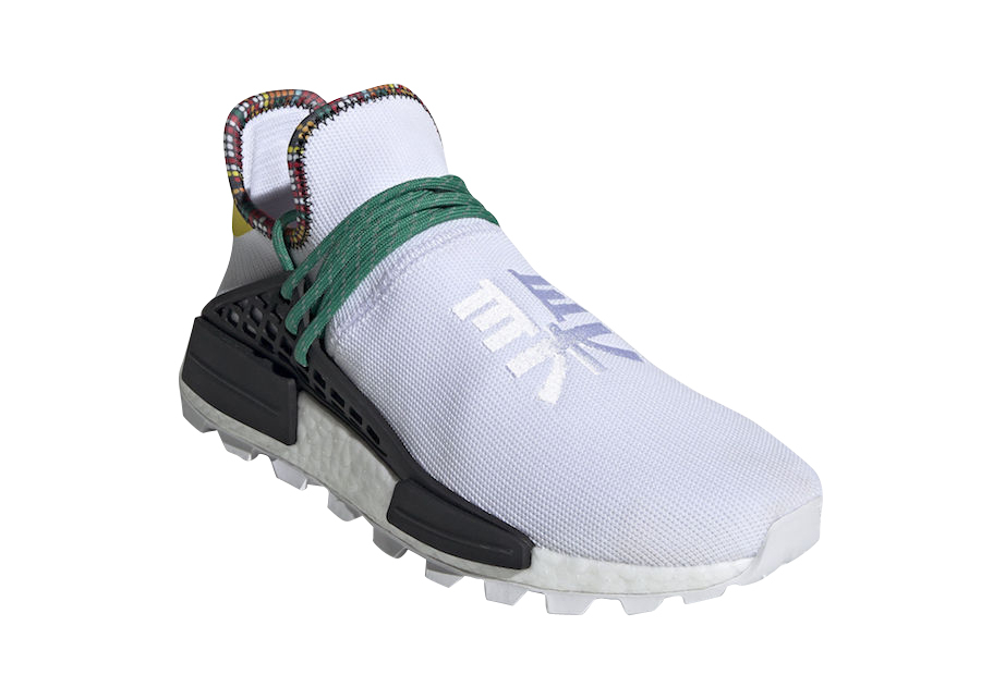 Pharrell x adidas NMD Hu Inspiration Footwear White Bold Green EE7583