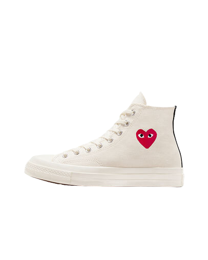 PLAY Comme des Garçons Single Heart Chuck 70 Milk