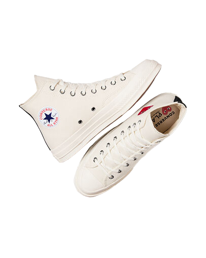 PLAY Comme des Garçons Single Heart Chuck 70 Milk