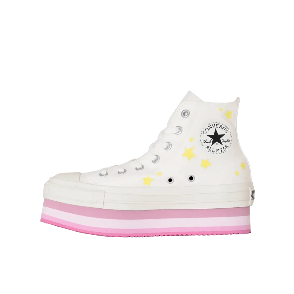 Powerpuff Girls x Converse All Star Chunky Line Hi White