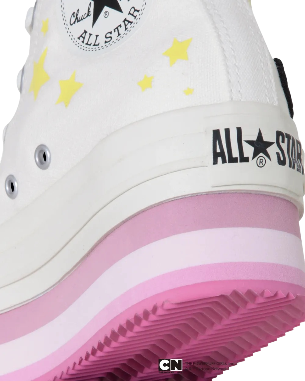 Powerpuff Girls x Converse All Star Chunky Line Hi White