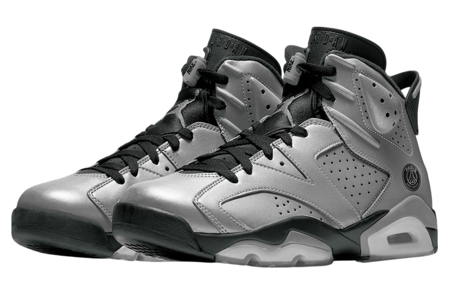 Psg X Air Jordan 6 Metallic Silver / Pure Platinum