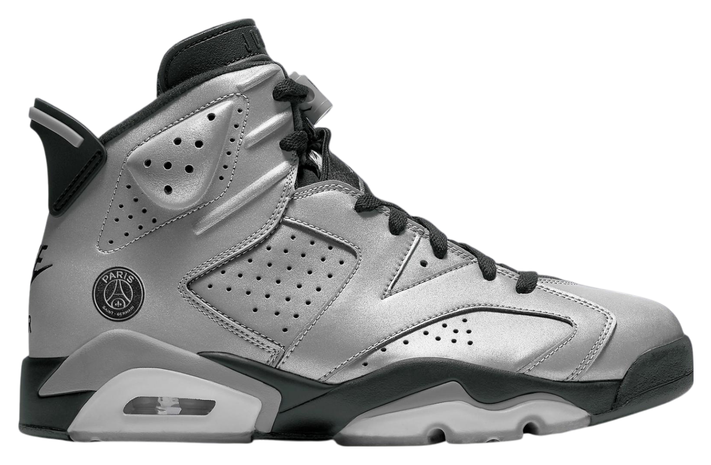 Psg X Air Jordan 6 Metallic Silver / Pure Platinum