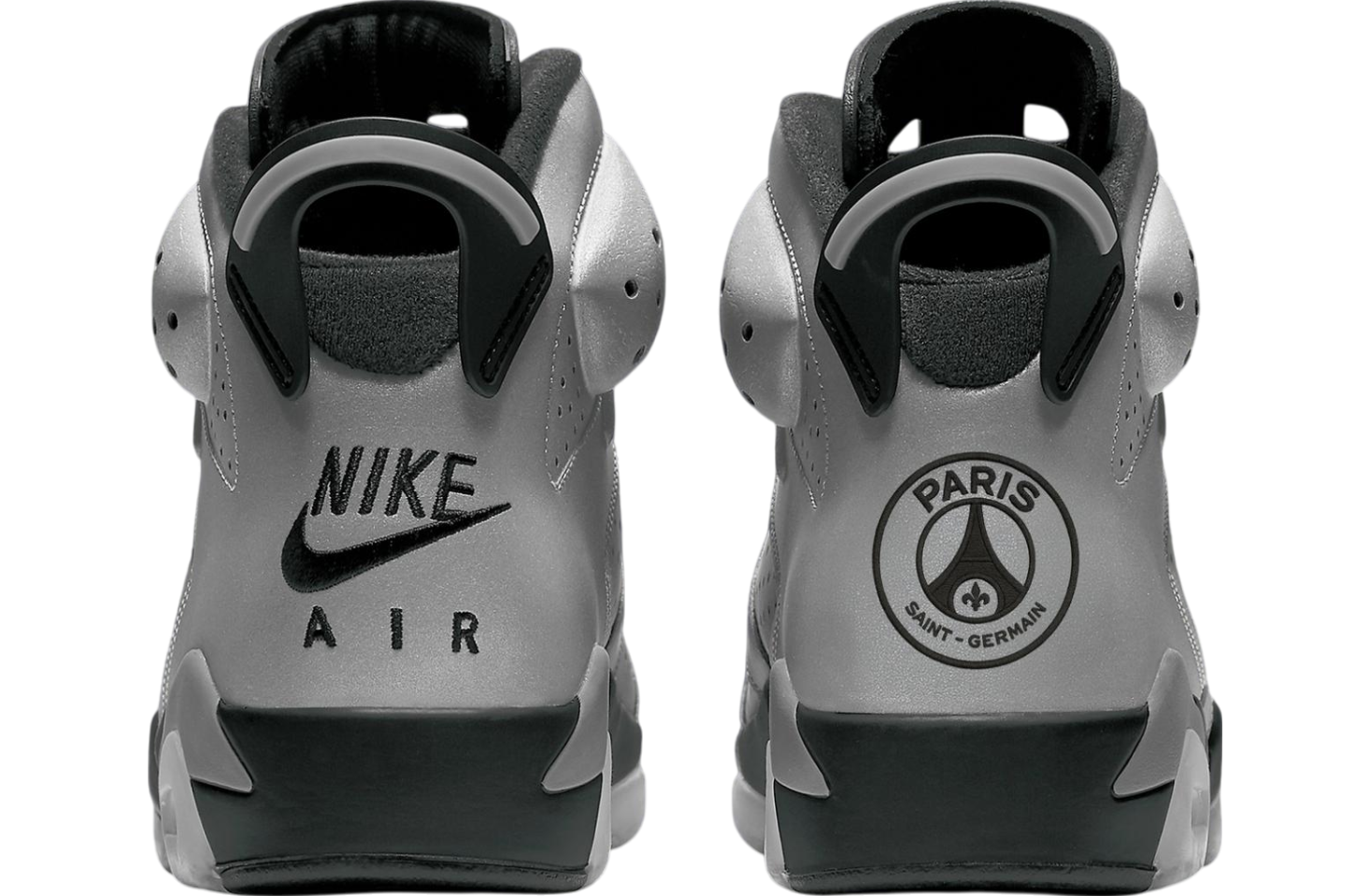 Psg X Air Jordan 6 Metallic Silver / Pure Platinum