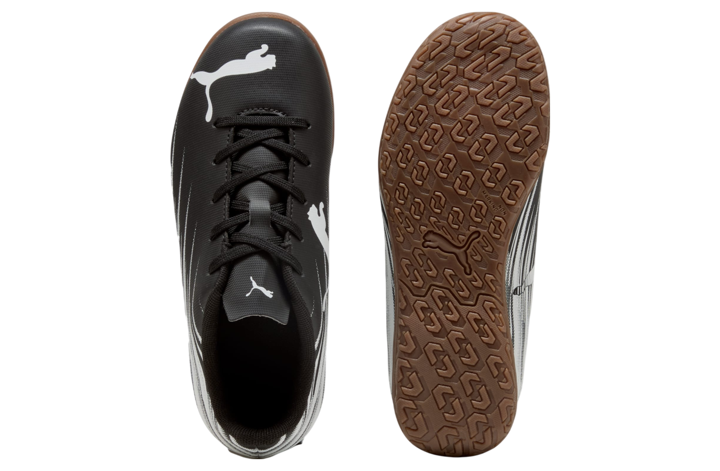 Puma Attacanto Ii Gs Black / White / Brown