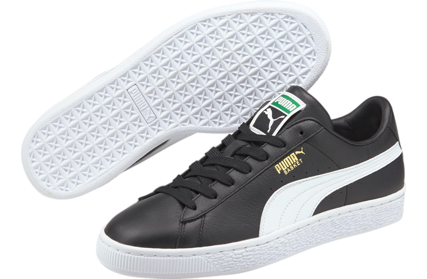 Puma basket black white on sale