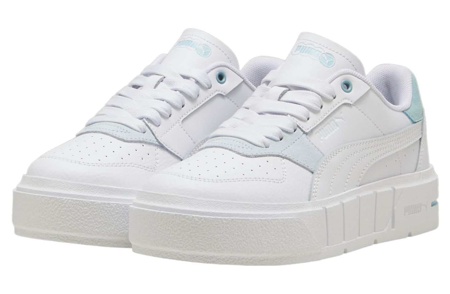 Puma Cali Court Match GS White / Turquoise Surf