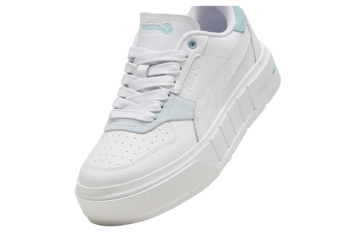 Puma Cali Court Match GS White / Turquoise Surf