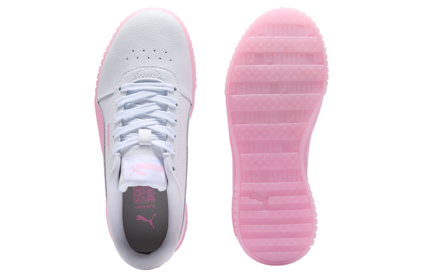 Puma Carina 2.0 Jelly Bean Big Kids White / Pink Lilac