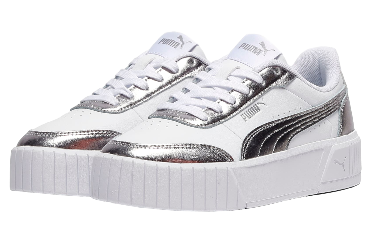 Puma Carina Mia Metallic GS White / Matte Silver