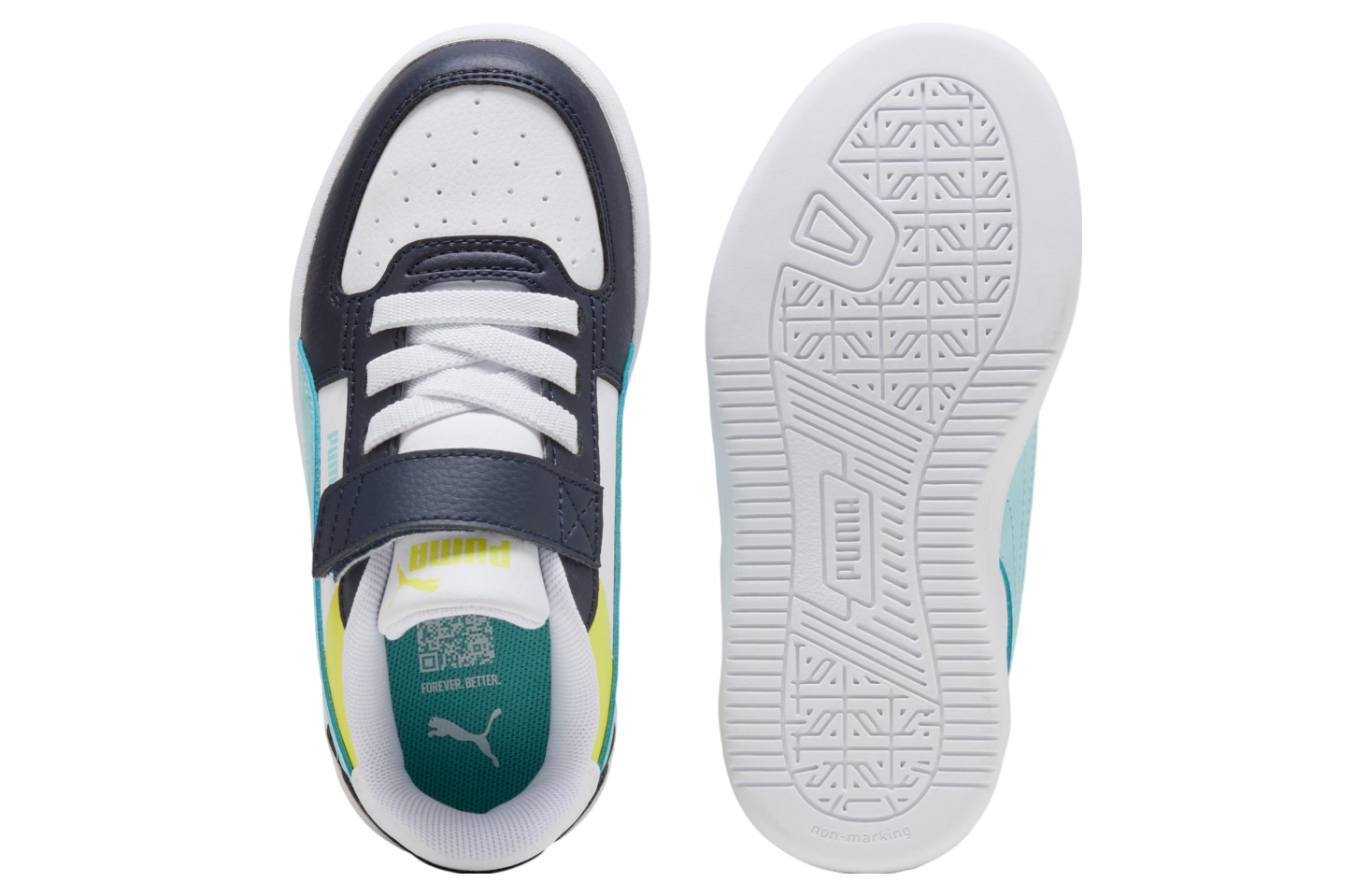 Puma Caven 2.0 Block Little Kids White / Safe Lake