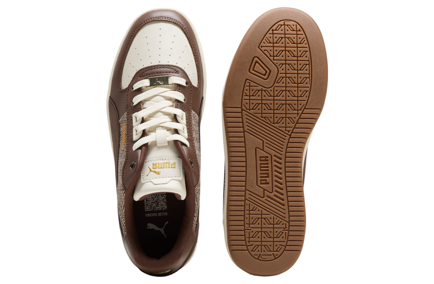 Puma Caven 2.0 Lux Suede Alpine Snow / Espresso Brown