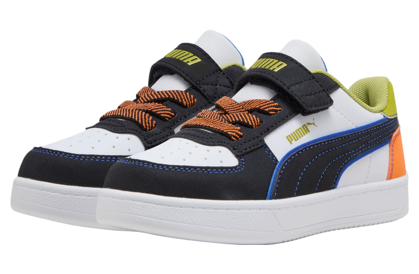 Puma Caven 2.0 Starblitz GS White / Sea Kelp / Orange Glo