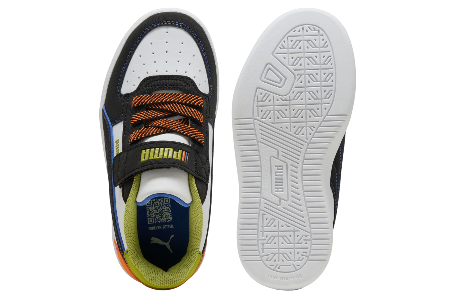 Puma Caven 2.0 Starblitz GS White / Sea Kelp / Orange Glo