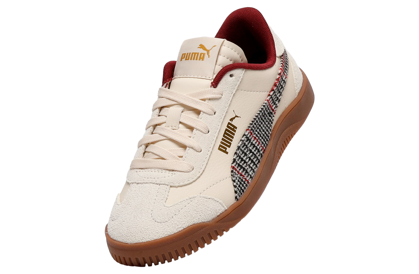 Puma Club 5v5 Plaid GS Alpine Snow / Gold