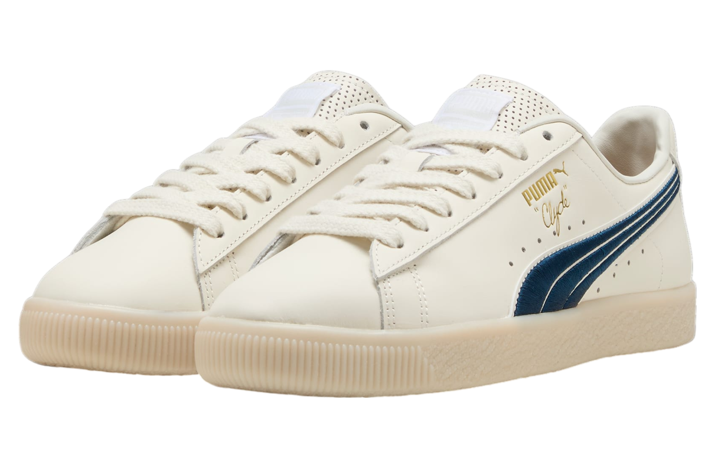 Puma Clyde Classics Warm White Sedate Gray