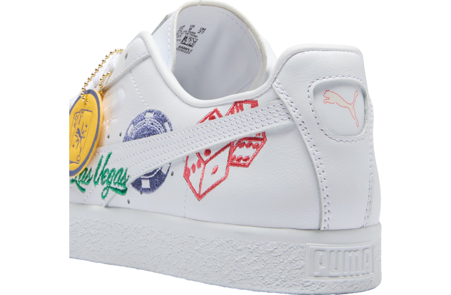 Puma Clyde Embroidered Las Vegas White / Archive Green