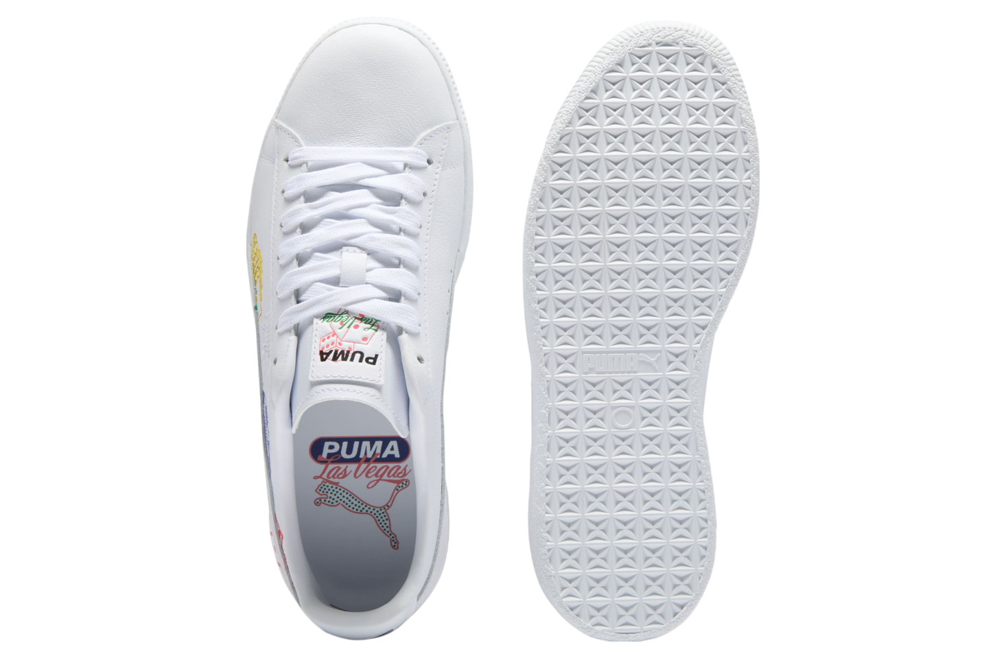 Puma Clyde Embroidered Las Vegas White / Archive Green