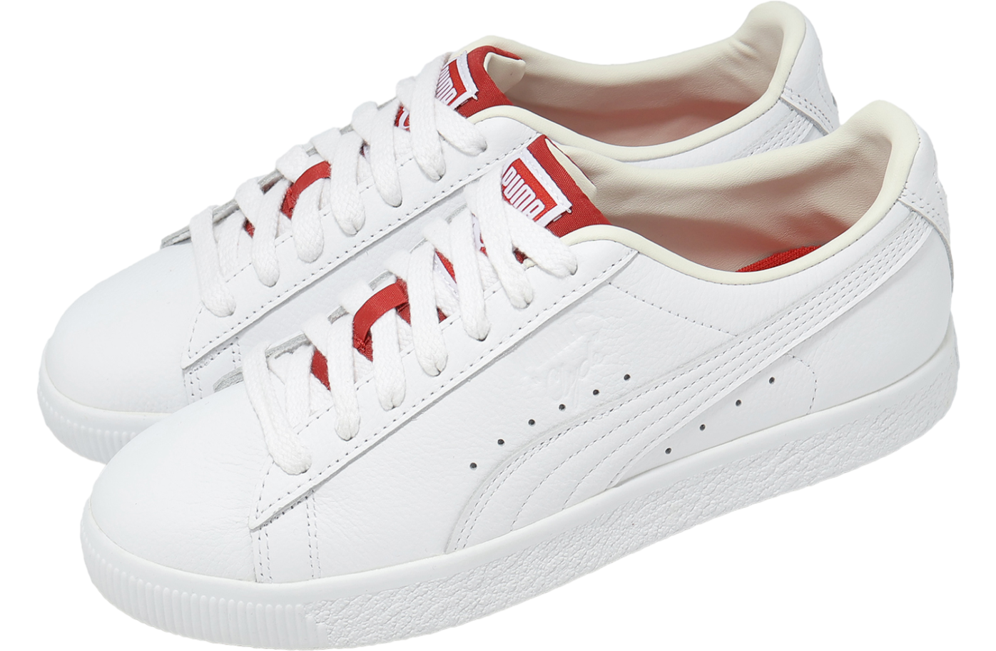 Puma Clyde Varsity II White / Club Red