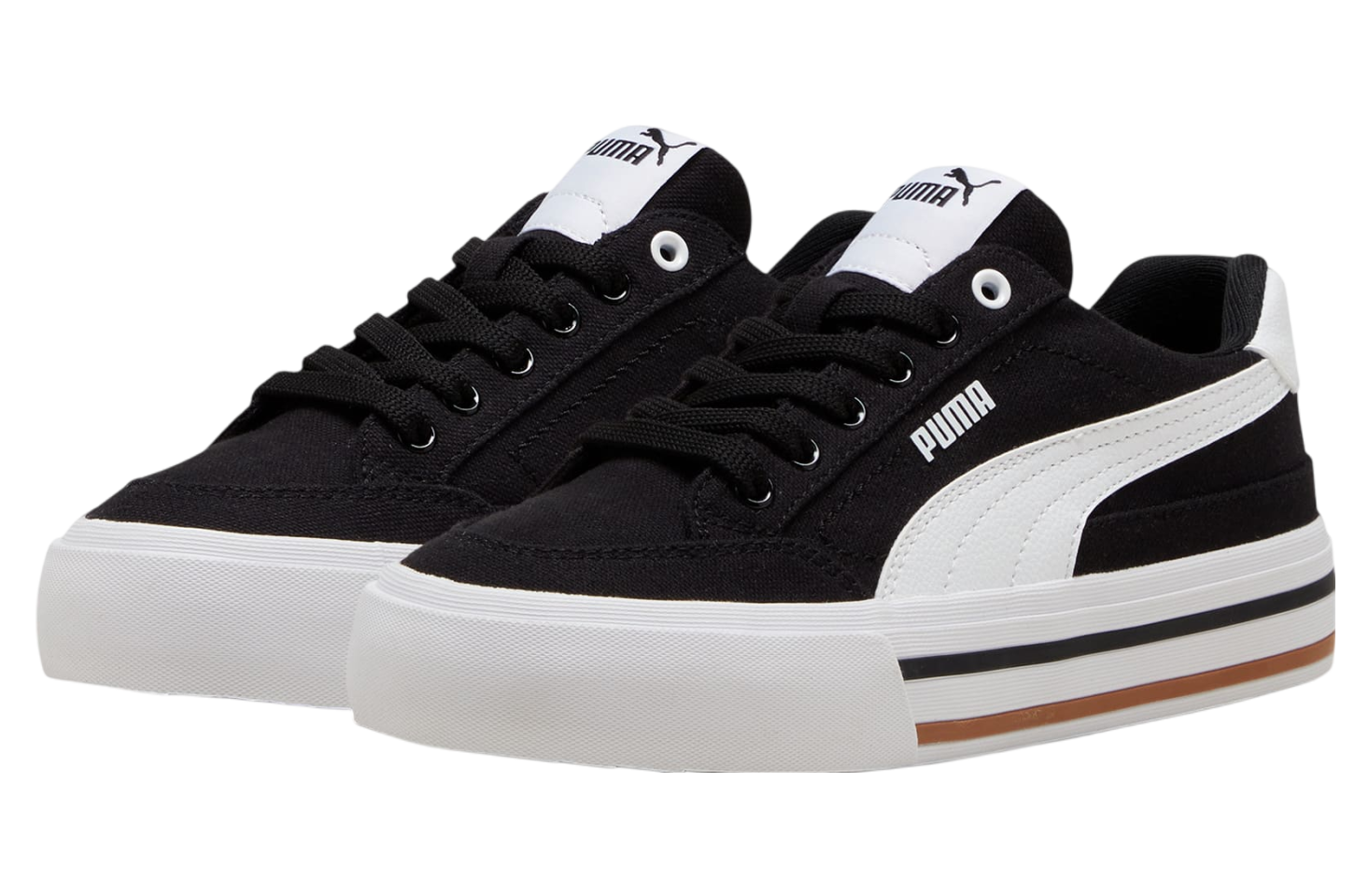 Puma Court Classic Vulcanized Formstrip Big Kids Black / White