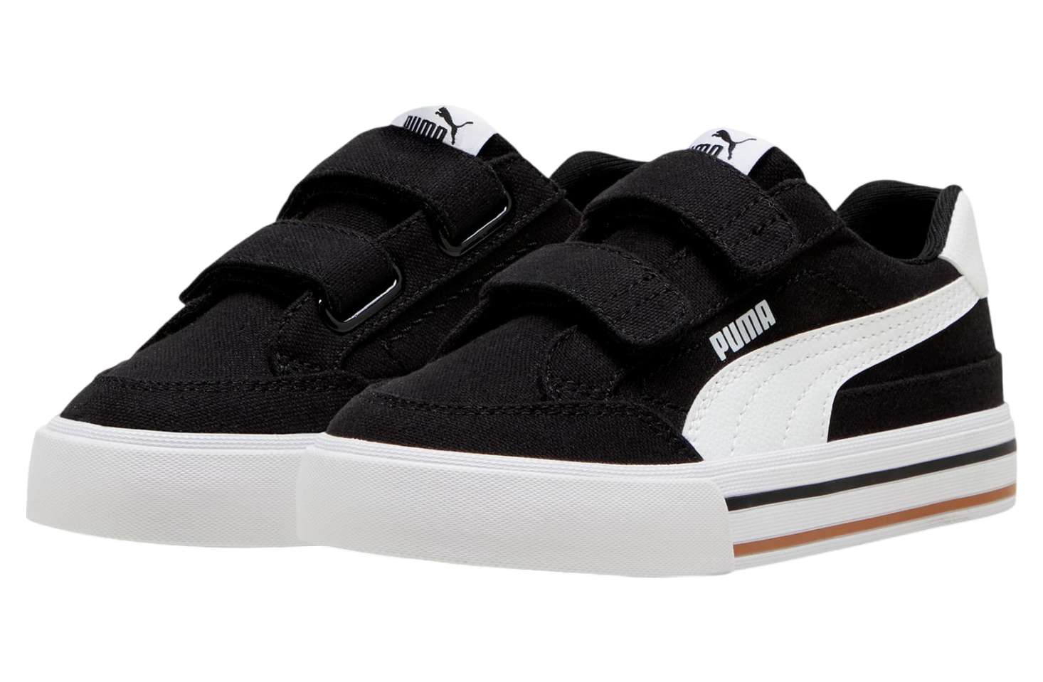 Puma Court Classic Vulcanized Formstrip Little Kids Black / White