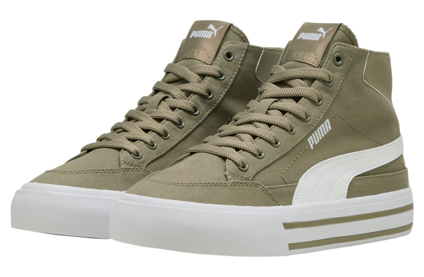 Puma Court Classic Vulcanized Formstrip Velvet Moss / White