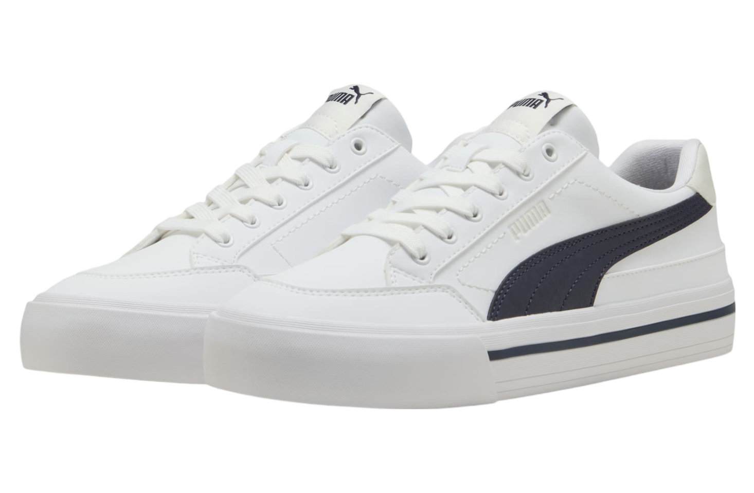 Puma Court Classic Vulcanized Formstrip White / New Navy