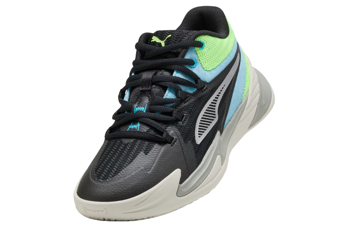 Puma Dagger GS Black / Bright Aqua