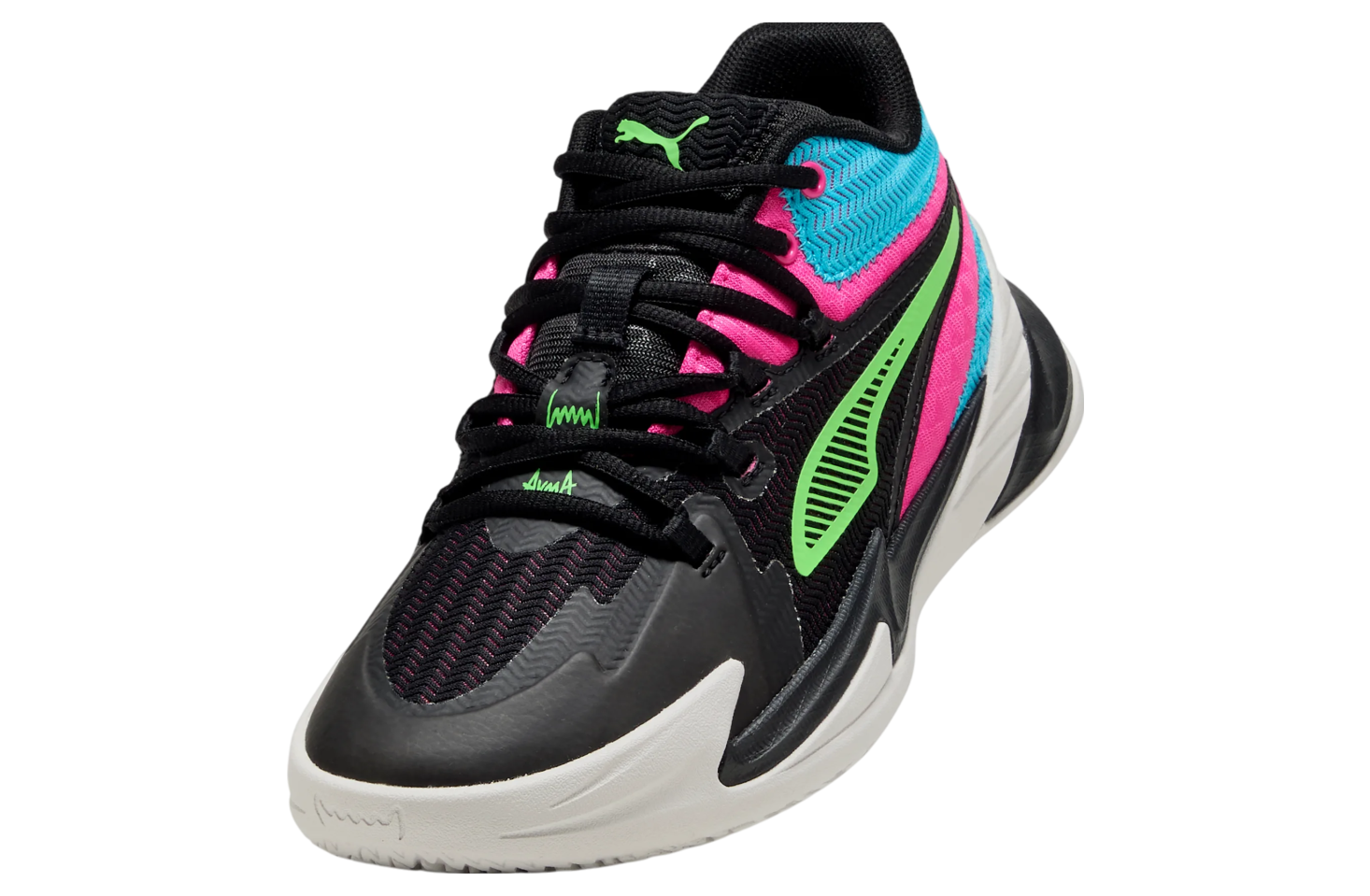 Puma Dagger GS Black / Fluro Pink Pes