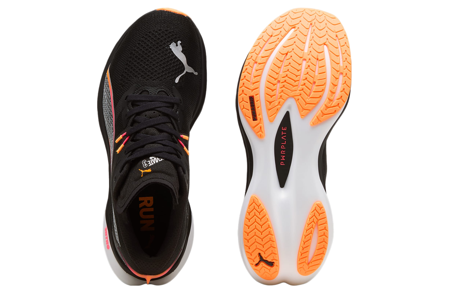 Puma Deviate Nitro 3 Wide Black / Sunset Glow