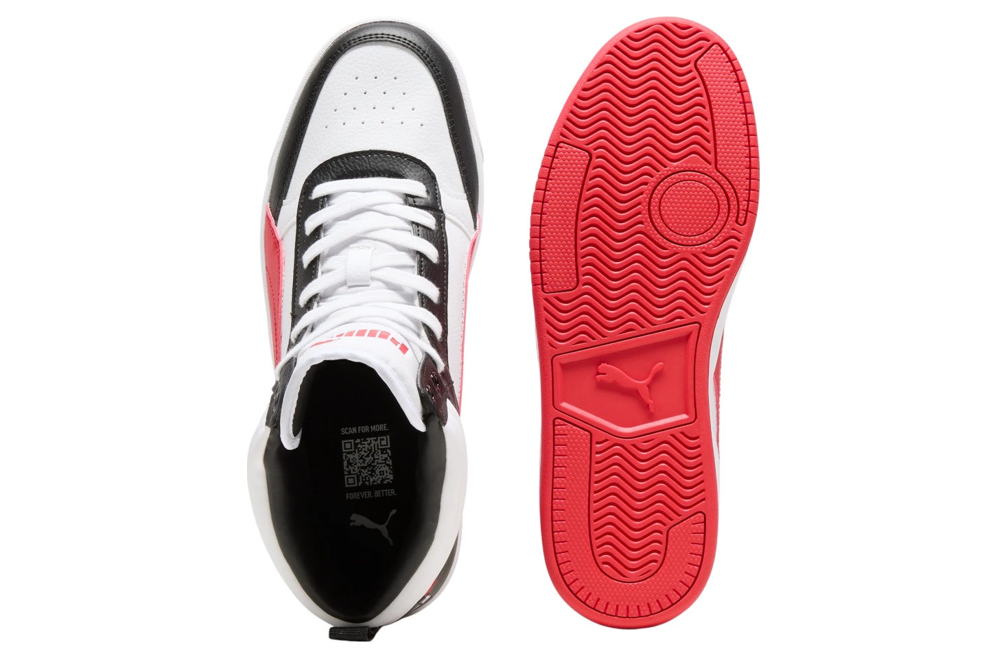 Puma Dribble Mid White / For All Time Red