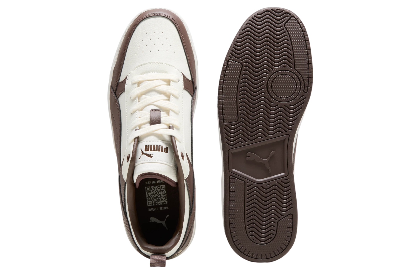 Puma Dribble Warm White / Chestnut Brown