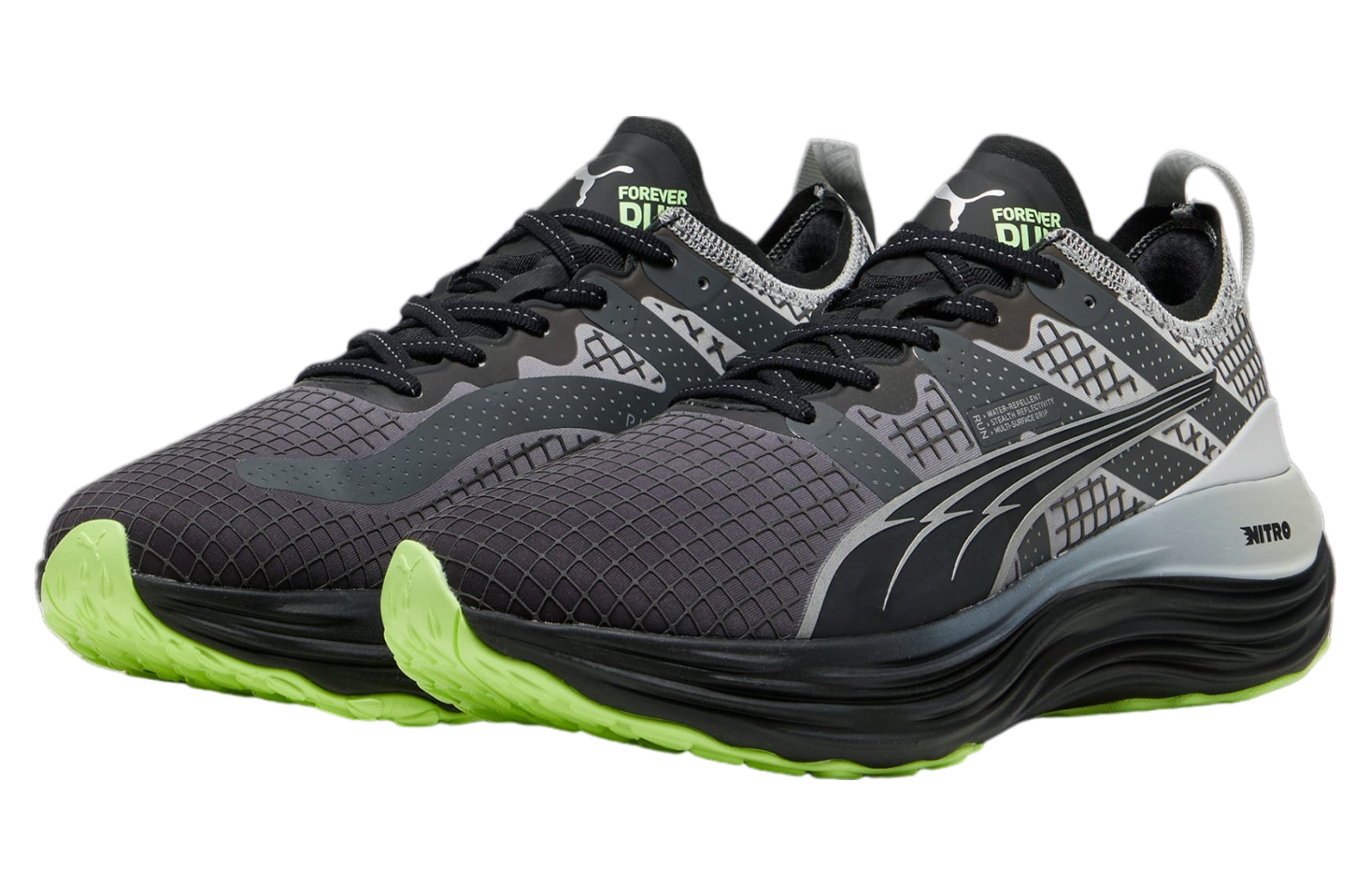 Puma Foreverrun Nitro Water-repellent Black / Glacial Gray