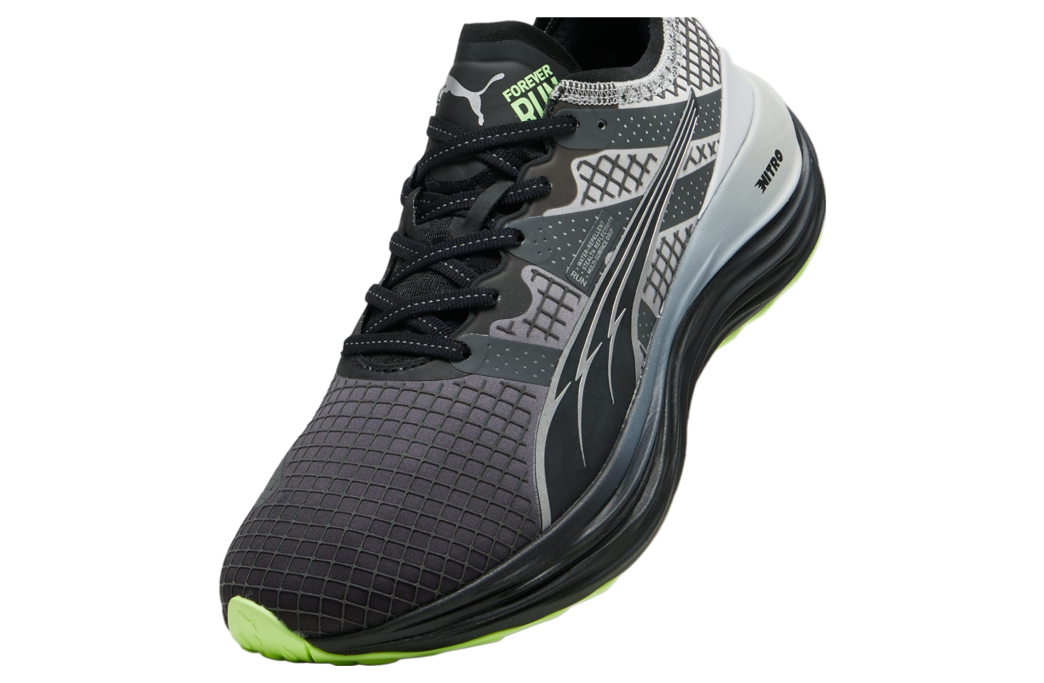 Puma Foreverrun Nitro Water-repellent Black / Glacial Gray