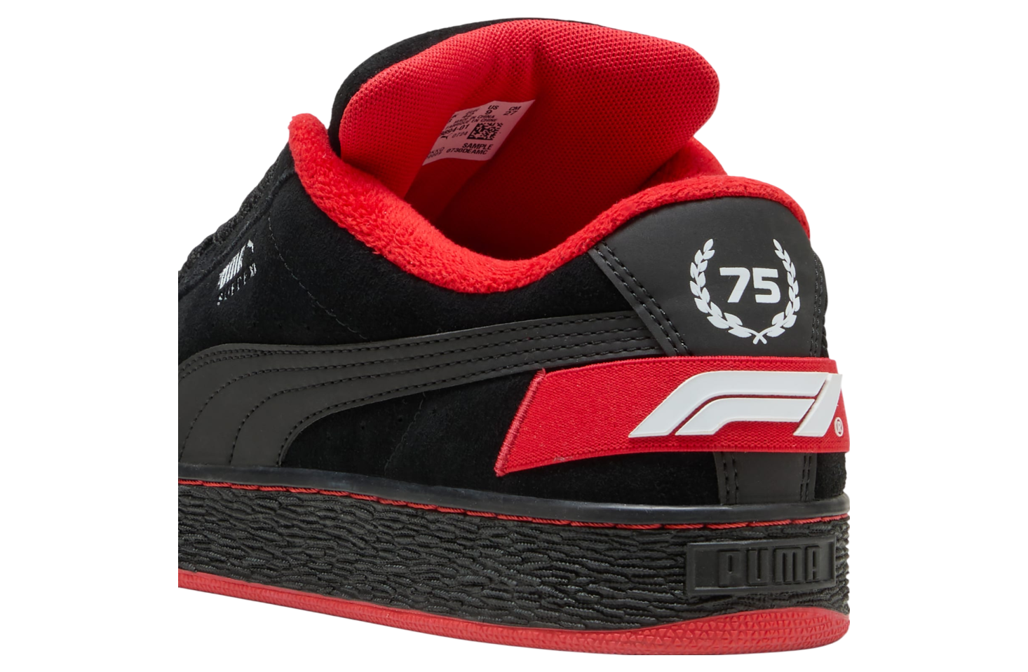 Puma Formula 1 75 Years Suede Xl Black / Pop Red