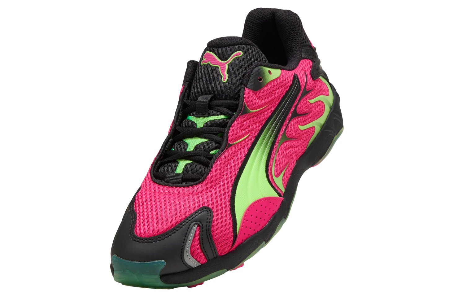 Puma Inhale Fluro Pink Pes / Green Glare