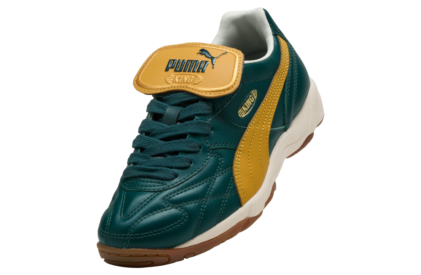 Puma King Indoor GS Green Terrain / Archive Gold - Sep 2025