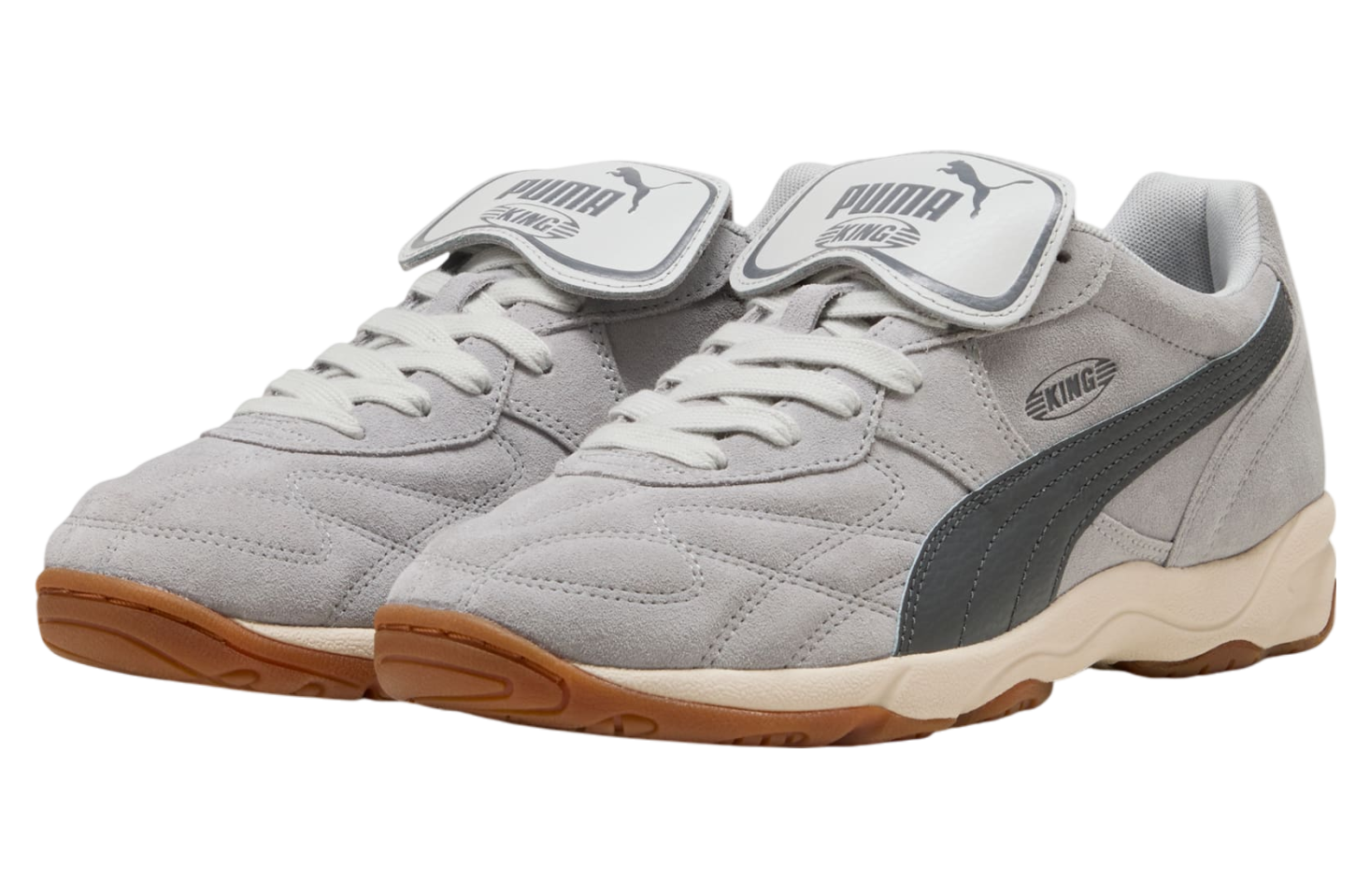 Puma King Indoor Suede Gray Echo / Alpine Snow