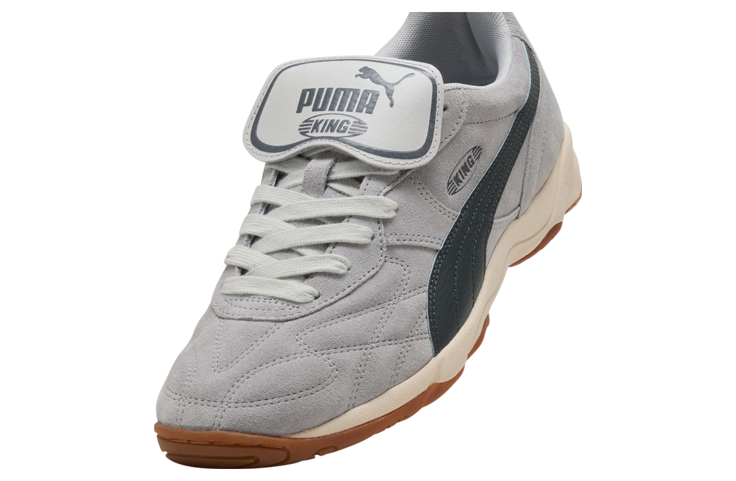 Puma King Indoor Suede Gray Echo / Alpine Snow